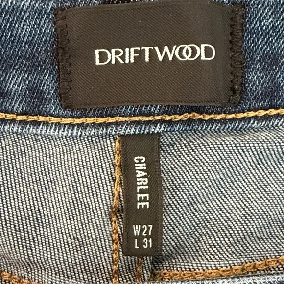 DRIFTWOOD Charlee Wide Leg Floral Embroidered Jeans 27 - Picture 2 of 7